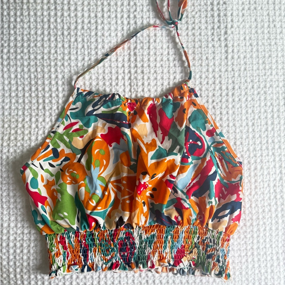 SHEIN; New Multicolor Abstract Patterned Top
